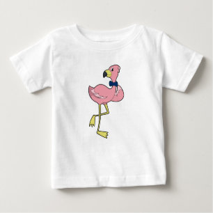 Flamingo as Gentleman with Tie Baby T-Shirt