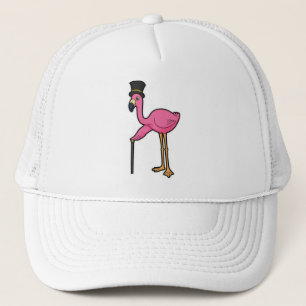 Flamingo as Groom with Hat & cane