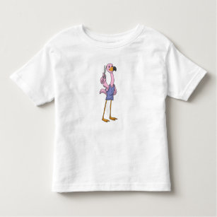 Flamingo as Hair stylist with Scissors Toddler T-Shirt