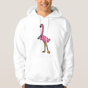 Flamingo as Mechanic with Wrench Hoodie