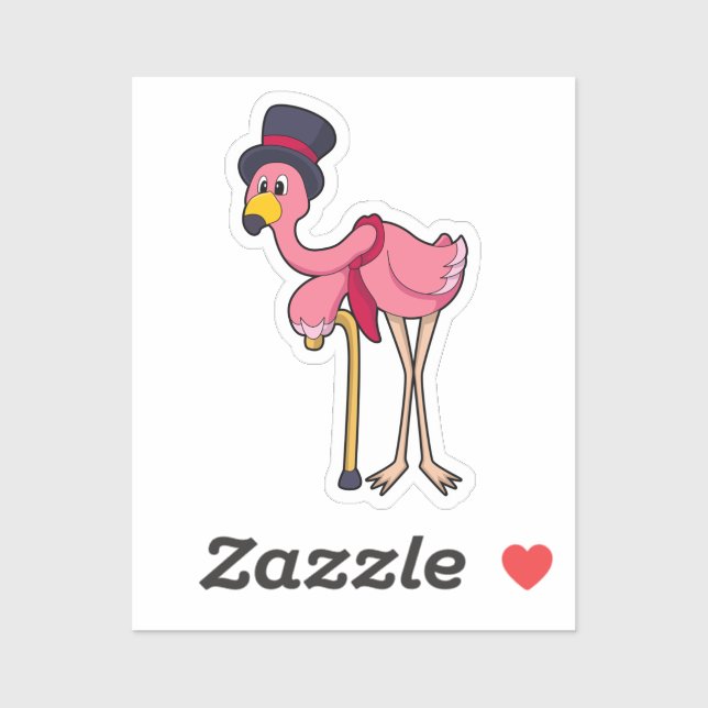 Flamingo as Pensioner with Hat (Sheet)