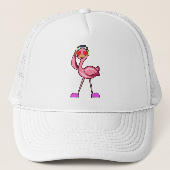 Flamingo as Pensioner with Walking stick & Hat (Front)
