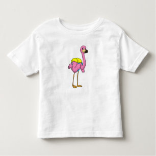 Flamingo as Pupils with School bag Toddler T-Shirt