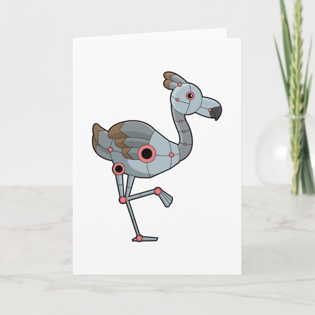 Flamingo as Robot Card (Front)