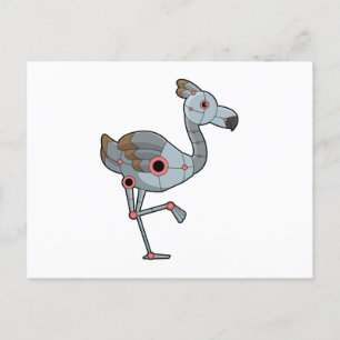 Flamingo as Robot Postcard