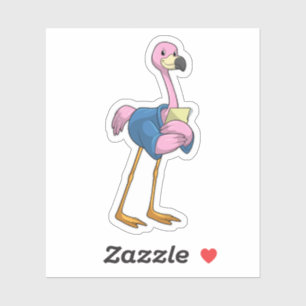 Flamingo as Secretary with Notepad