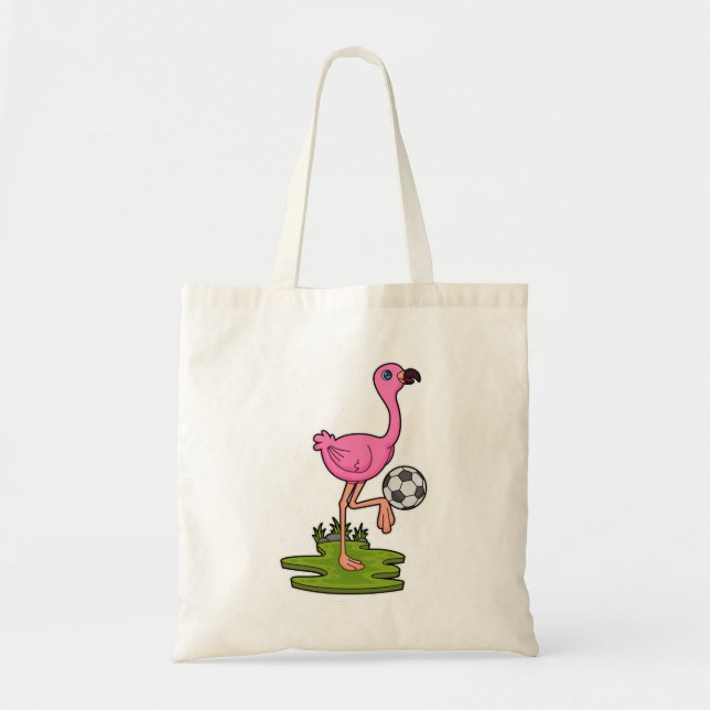 Flamingo as Soccer player with Soccer Tote Bag (Front)