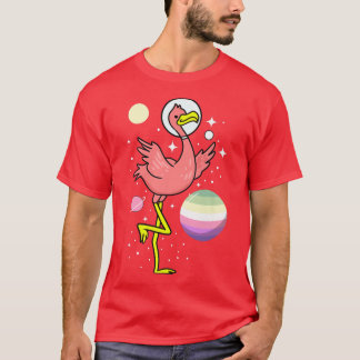 Flamingo Astronaut Genderfae Pride T-Shirt