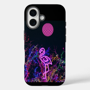 Flamingo at the dance party. iPhone 16 case