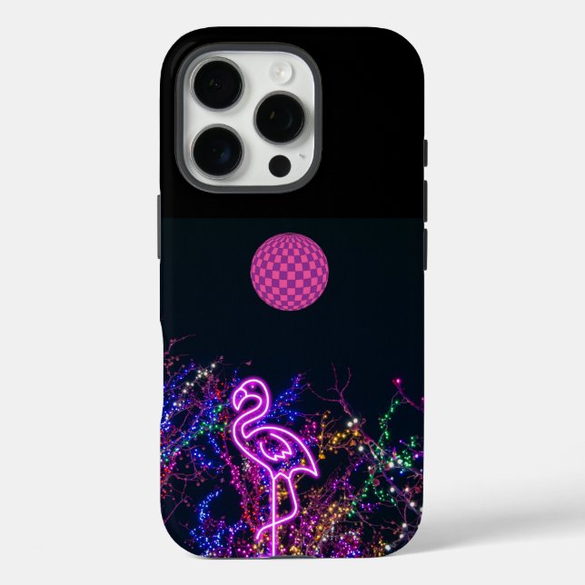 Flamingo at the dance party. Case-Mate iPhone case (Back)