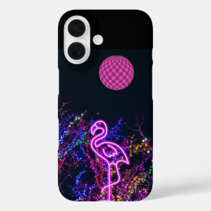 Flamingo at the dance party. iPhone 16 case