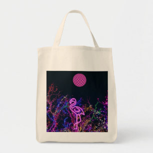 Flamingo at the dance party. tote bag