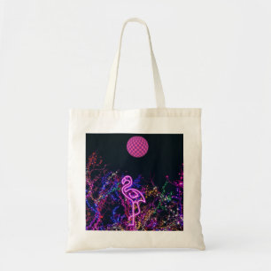 Flamingo at the dance party. tote bag