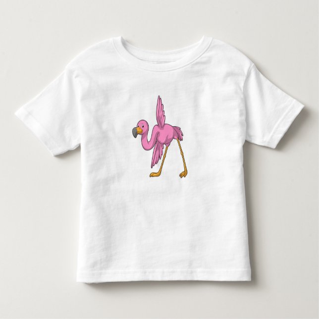 Flamingo at Yoga Stretching exercise Toddler T-Shirt (Front)