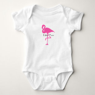 Flamingo baby - Customise name or add a number Bodysuit
