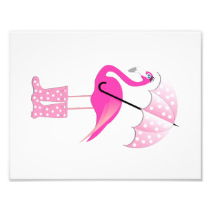 Flamingo Baby Girl Room Print (4 of 4)