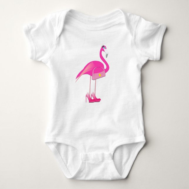 Flamingo - Baby Jersey Bodysuit (Front)