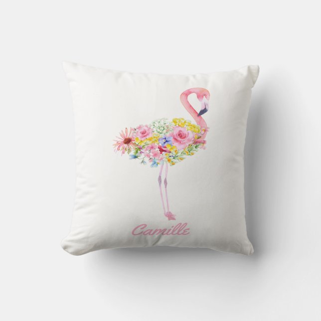 Flamingo Baby Nursery Custom Pillow (Front)