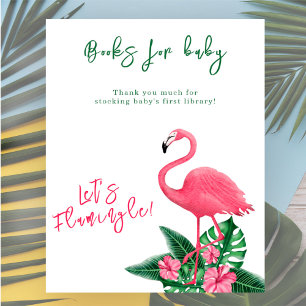 flamingo baby shower Books for baby Poster