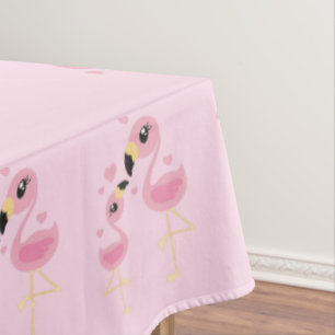 Flamingo Baby Shower Cute Tropical Tablecloth