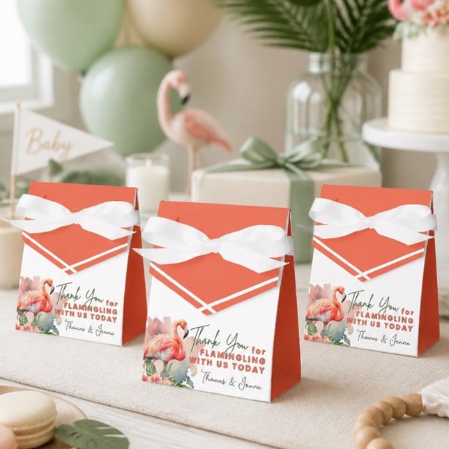 Flamingo Baby Shower  Favour Box (Creator Uploaded)