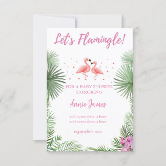 flamingo baby shower invitation