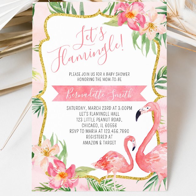 Flamingo Baby Shower Invitation (Creator Uploaded)