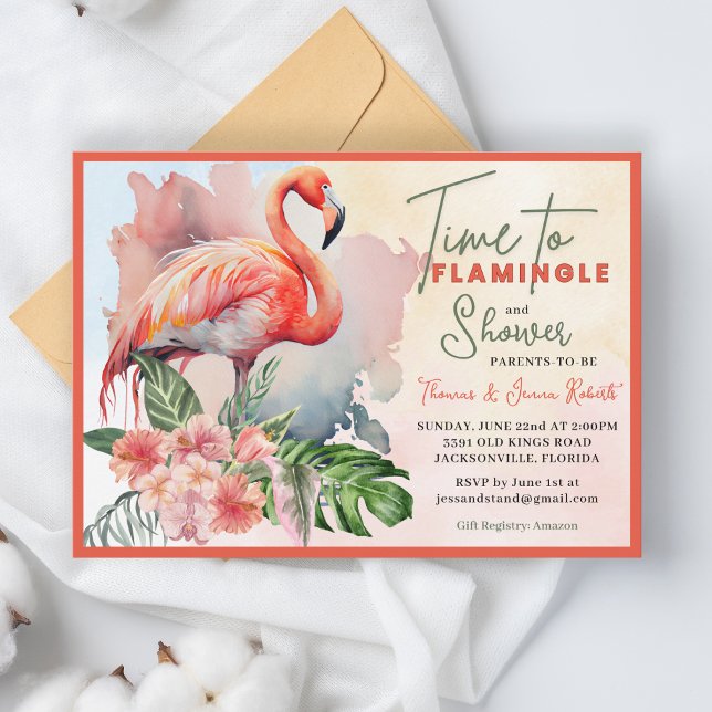Flamingo Baby Shower Invitation (Creator Uploaded)