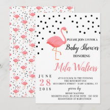 Flamingo Baby Shower Invitation
