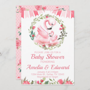 Flamingo Baby Shower Invitation Invite