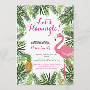 Flamingo Baby Shower Invitation Let’s Flamingle