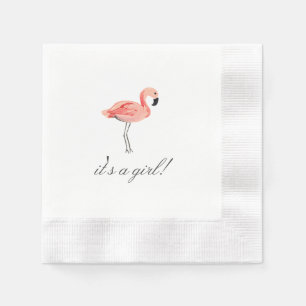 Flamingo Baby Shower Napkin