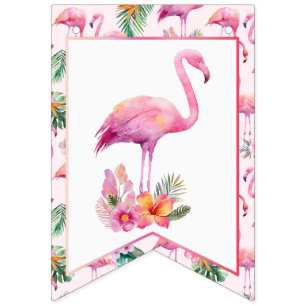 Flamingo Baby Shower Pink Tropical Welcome Bunting