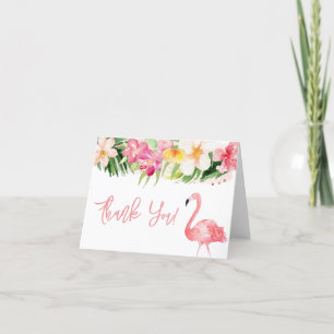 Flamingo Baby Shower Thank You Card