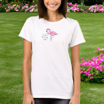 Flamingo Bachelorette Bridesmaid Flocking Tribe T-Shirt<br><div class="desc">Looking for a fun and unique shirt for your bachelorette party? Check out this Flamingo Bride's Flocking Tribe shirt! It's perfect for a girl's weekend or as a party favour. The pink flamingo design is also available on other items in the PageCreativeDesigns store.</div>