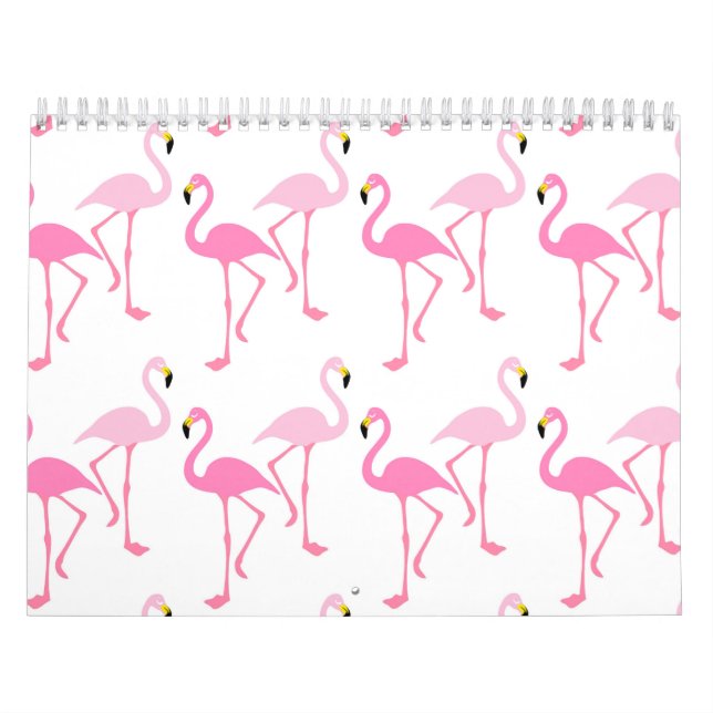 Flamingo Background - Pink Calendar (Cover)
