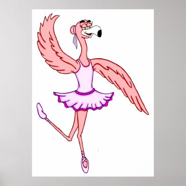 Flamingo Ballerina Poster (Front)