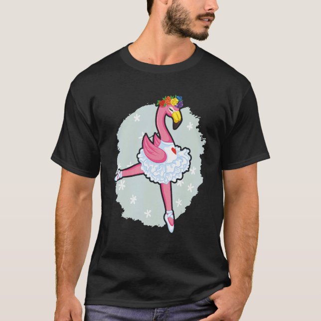 Flamingo Ballet Instructor Ballerina Ballet Dancer T-Shirt (Front)