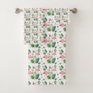 Flamingo Bath Towel Set
