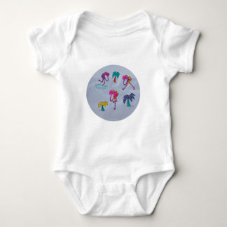 Flamingo Beach Baby Bodysuit