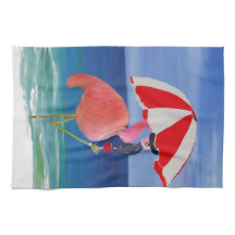 Flamingo Beach Cocktail towel