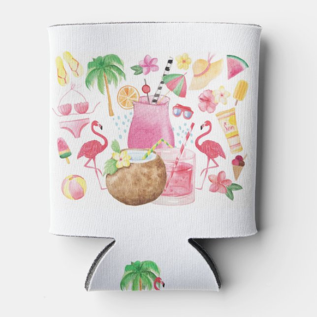 Flamingo Beach Lover Cooler (Front)