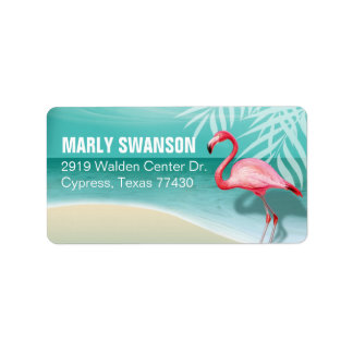 Flamingo Beach Mailing | aqua Label