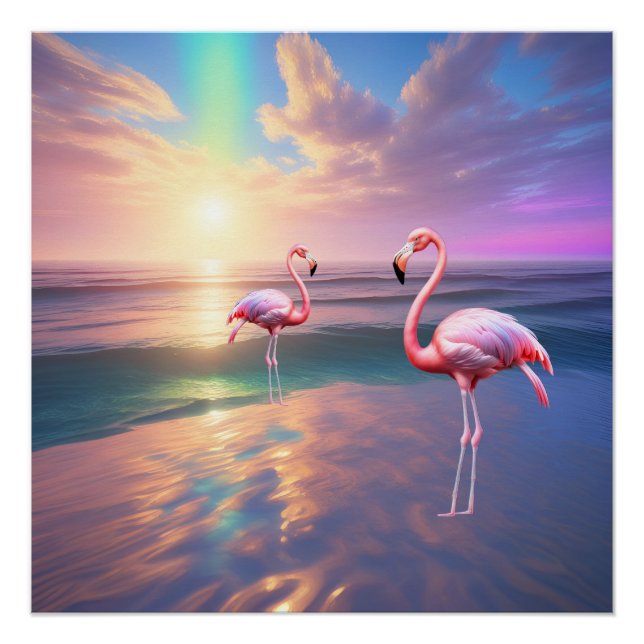 Flamingo Beach Poster (Front)