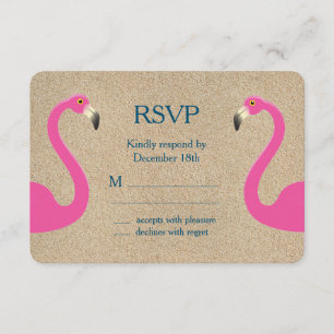 Flamingo Beach RSVP Card