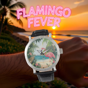 Flamingo Beach Tropical  Watch