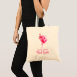 Flamingo Beach Wedding Bridesmaids Flock Yeah Tote Bag<br><div class="desc">Custom Flamingo Beach Wedding Flock Yeah bridesmaid favour bag for the Bridal Party. Custom text fields for your bridesmaids' names. Fiil them with special gifts related to your special tropical coastal wedding destination. Get one each for the bride, bride's mother, bridesmaids, flower girl and more! A fun destination wedding idea...</div>