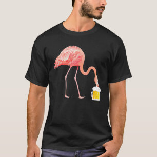 Flamingo Beer  Cute Funny Pink Flamingos T-Shirt