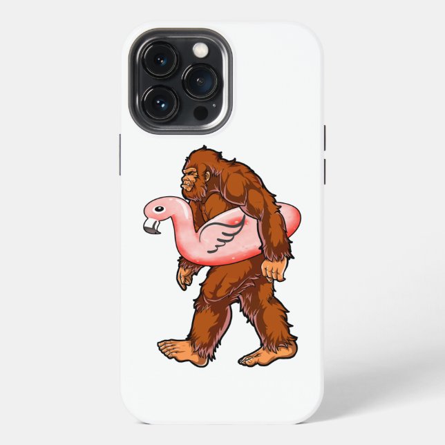 Flamingo Bigfoot iPhone Case (Back)