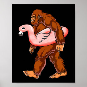 Flamingo Bigfoot Poster